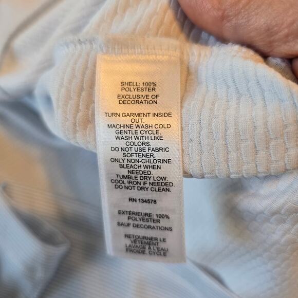 Vineyard Vines On The Go Sankaty Quarter Zip Pullover Men's XL Blue Stripe Golf - Picture 6 of 7